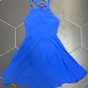 Lulus Royal Blue Good Deeds Strappy Mini Dress